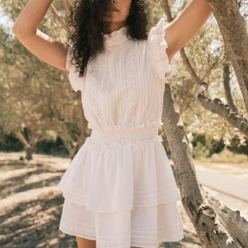 Cleobella Versailles White Mini Dress